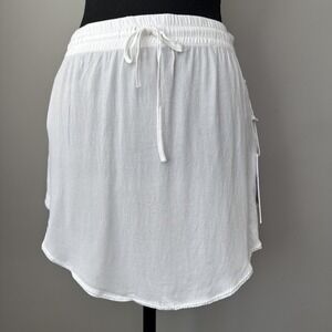 OneTeaspoon Vagabond Mini Skirt Womens Small‎ White Sheer Coastal Balletcore New